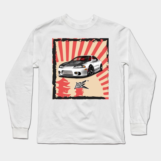 mitsubishi eclipse white Long Sleeve T-Shirt by naquash